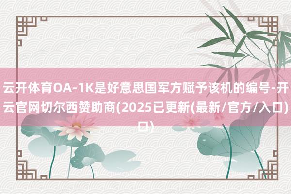 云开体育OA-1K是好意思国军方赋予该机的编号-开云官网切尔西赞助商(2025已更新(最新/官方/入口)