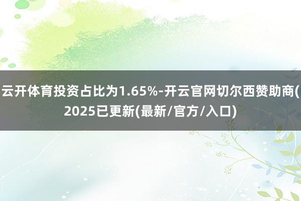 云开体育投资占比为1.65%-开云官网切尔西赞助商(2025已更新(最新/官方/入口)