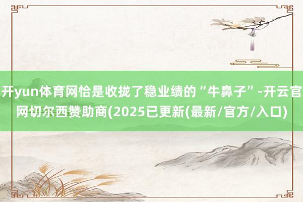 开yun体育网恰是收拢了稳业绩的“牛鼻子”-开云官网切尔西赞助商(2025已更新(最新/官方/入口)