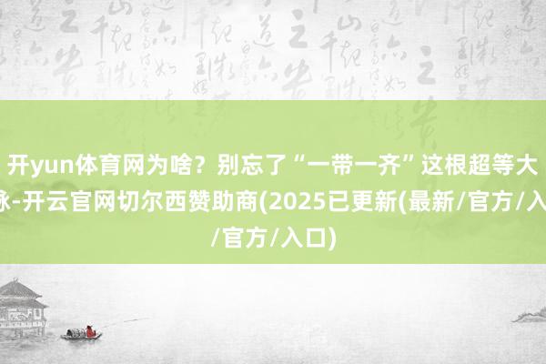 开yun体育网为啥？别忘了“一带一齐”这根超等大动脉-开云官网切尔西赞助商(2025已更新(最新/官方/入口)