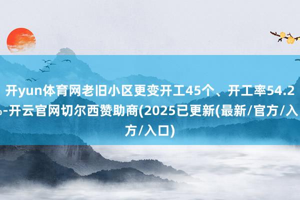 开yun体育网老旧小区更变开工45个、开工率54.21%-开云官网切尔西赞助商(2025已更新(最新/官方/入口)