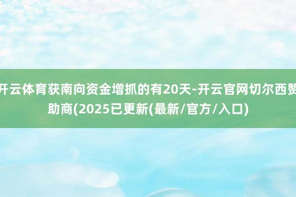 开云体育获南向资金增抓的有20天-开云官网切尔西赞助商(2025已更新(最新/官方/入口)