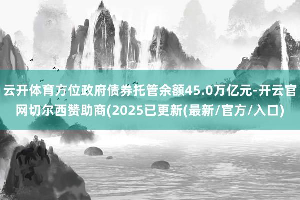 云开体育方位政府债券托管余额45.0万亿元-开云官网切尔西赞助商(2025已更新(最新/官方/入口)