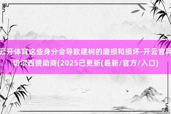 云开体育这些身分会导致建树的磨损和损坏-开云官网切尔西赞助商(2025已更新(最新/官方/入口)
